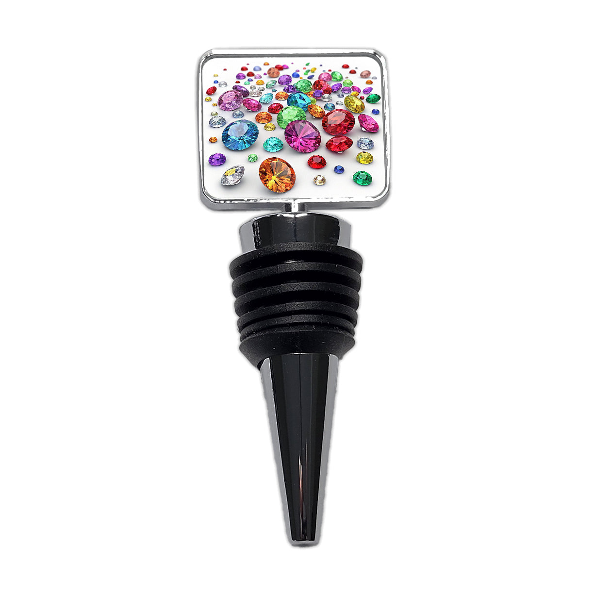 Lots of Colorful Gems Wine Bottle Stopper