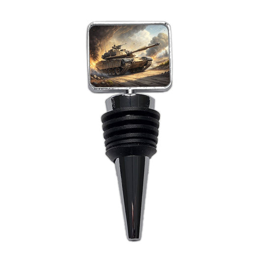 M1 Abrams Tank On The Move Wine Bottle Stopper