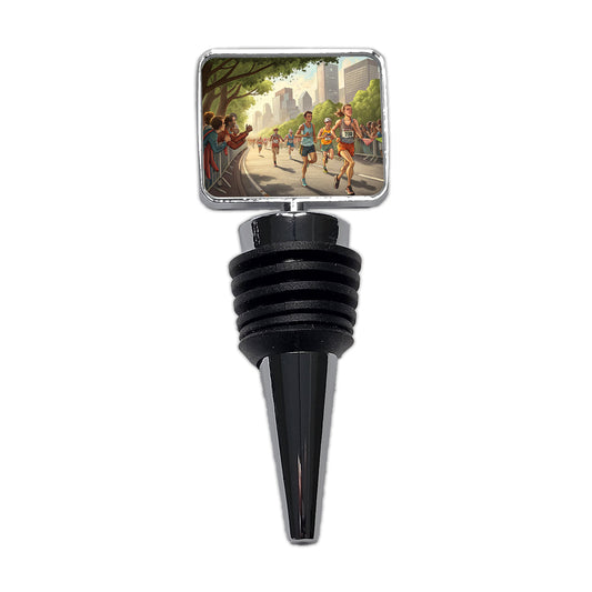 Marathon Running Race Jogging Wine Bottle Stopper