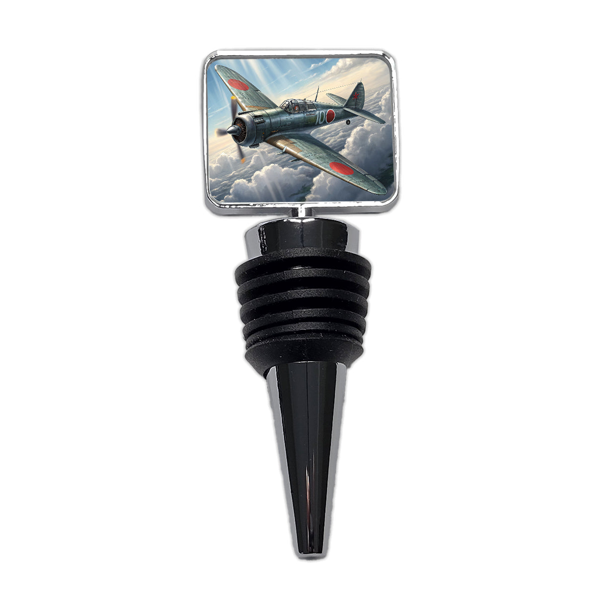A6M Zero WWII Japanese Navy Fighter Plane Wine Bottle Stopper