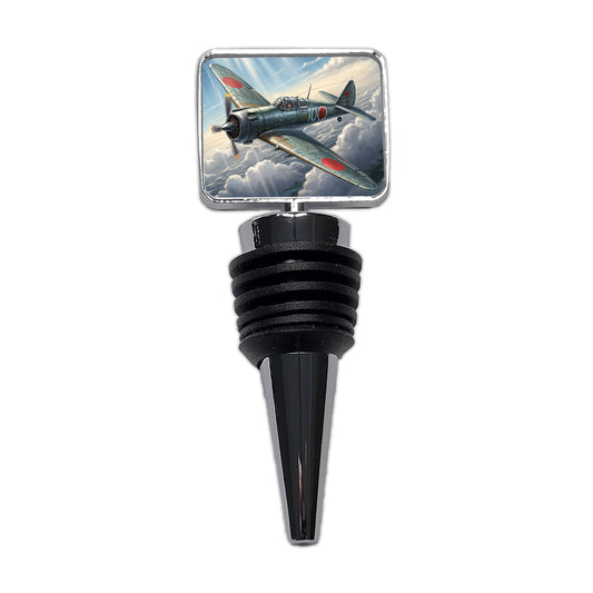 A6M Zero WWII Japanese Navy Fighter Plane Wine Bottle Stopper