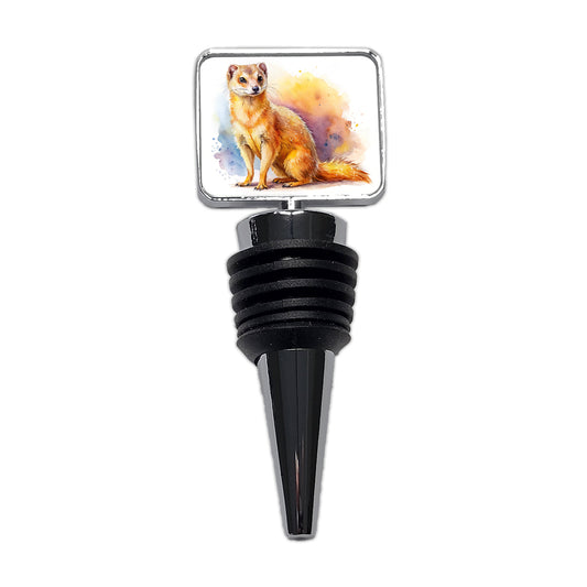 Mongoose Watercolor Wine Bottle Stopper