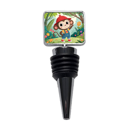 Monkey Children's Illustration Style Wine Bottle Stopper