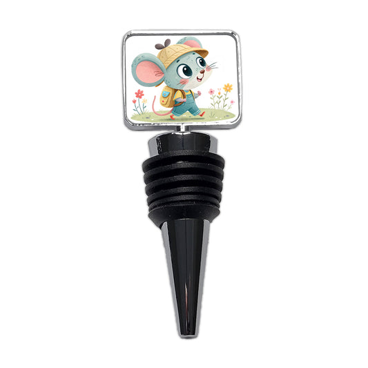 Mouse Children's Illustration Style Wine Bottle Stopper