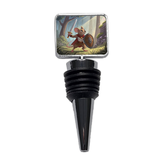 Mouse Warrior With Sword And Shield Wine Bottle Stopper