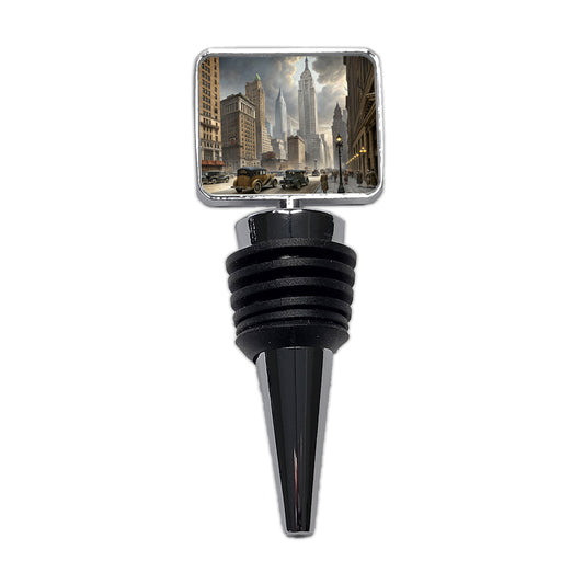New York City in the 1900's Wine Bottle Stopper