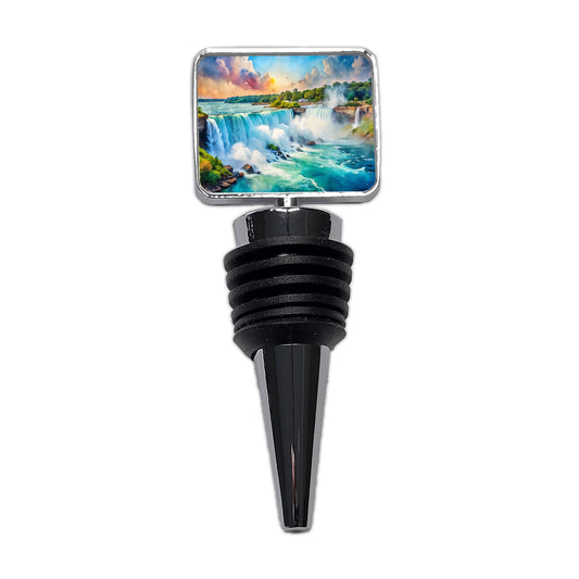 Niagara Falls New York Watercolor Wine Bottle Stopper