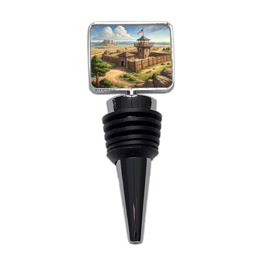 Old West Frontier Fort Cowboy Western Wine Bottle Stopper