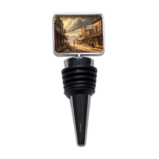 Old West Frontier Town Western Americana Wine Bottle Stopper