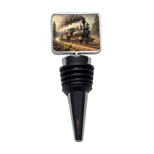 Old West Steam Locomotive Western Wine Bottle Stopper
