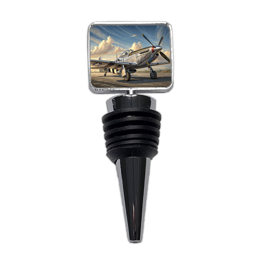 P-51 Mustang WWII US Fighter Plane Wine Bottle Stopper