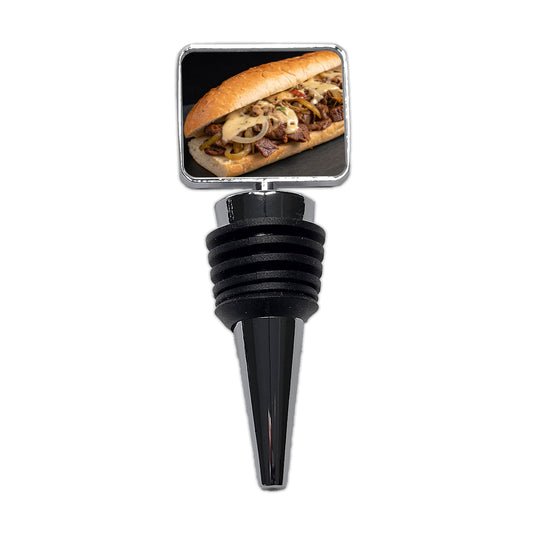 Philly Cheesesteak Sub Sandwich Wine Bottle Stopper