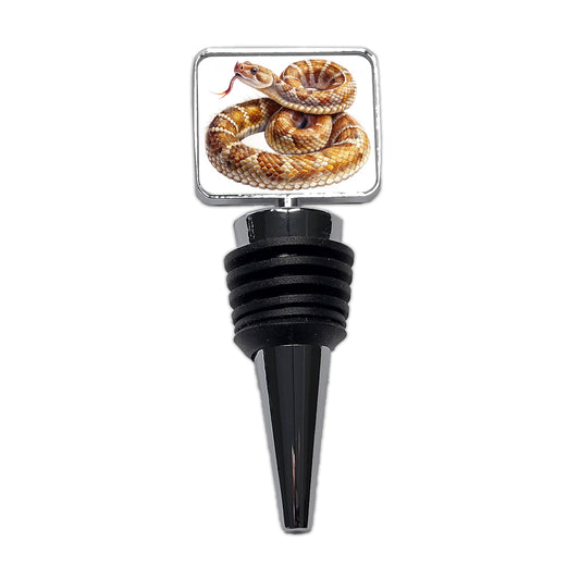 Rattlesnake Snake Reptile Watercolor Wine Bottle Stopper