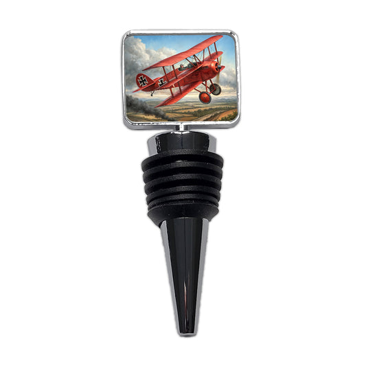 Red Baron's WWI Fokker Triplane Wine Bottle Stopper