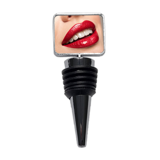 Red Lips Smile Wine Bottle Stopper