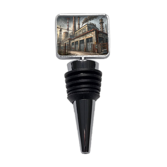 Rundown Old Industrial Factory Wine Bottle Stopper