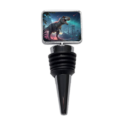 Sci-fi Futuristic T-Rex Dinosaur Wine Bottle Stopper