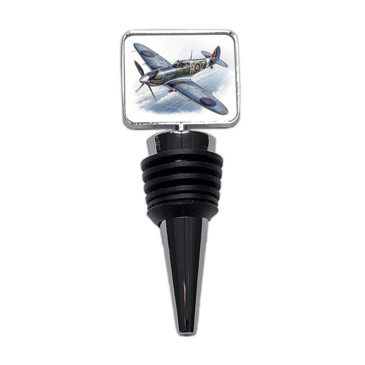 Spitfire WWII British Fighter Plane Wine Bottle Stopper