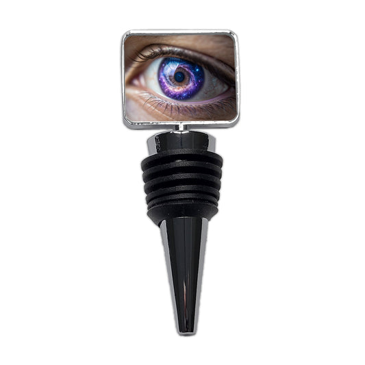 The Galaxy Seen Through Her Eyes Wine Bottle Stopper