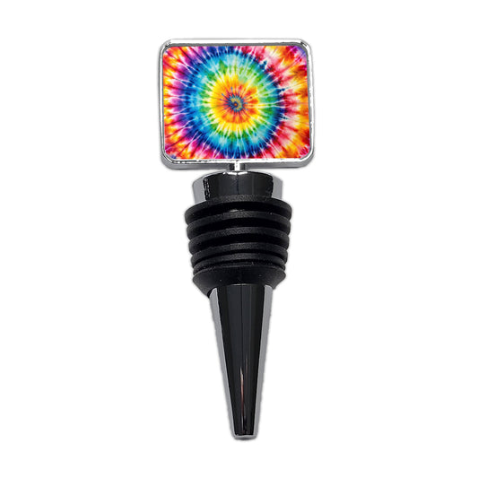 Tie-Dye Watercolor Design Wine Bottle Stopper