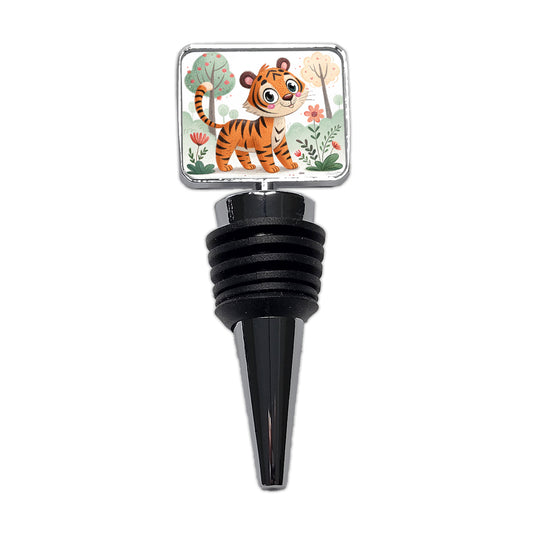 Tiger Children's Illustration Style Wine Bottle Stopper