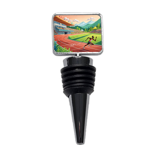 Track And Field Running Race Dash Wine Bottle Stopper