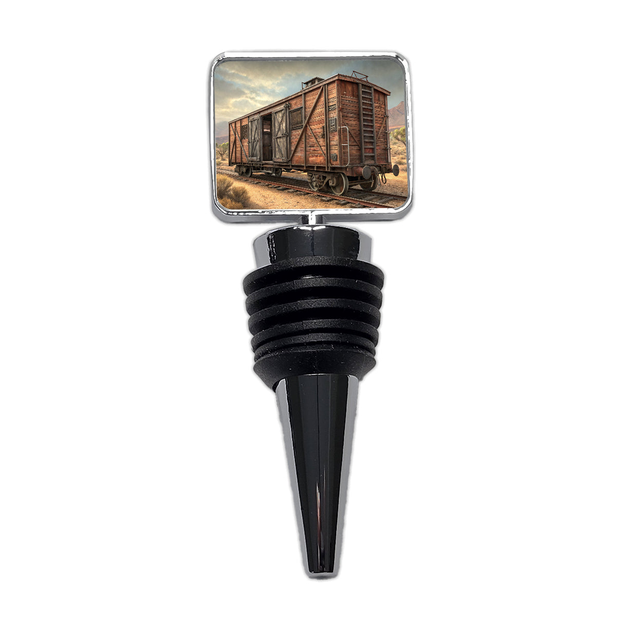 Train Freight Car Old West Western Wine Bottle Stopper