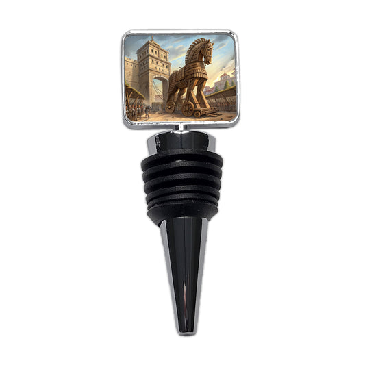 Trojan Horse Being Brought Into Troy Homer's Iliad War Wine Bottle Stopper