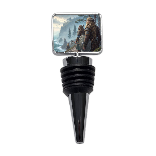 Vikings Raiders Anime Style Fantasy Wine Bottle Stopper