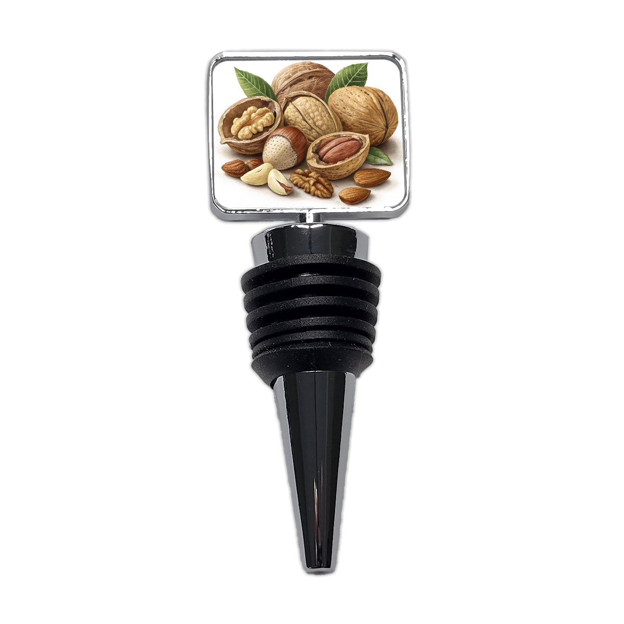 Walnuts Hazelnuts Almonds Brazil Nuts Wine Bottle Stopper