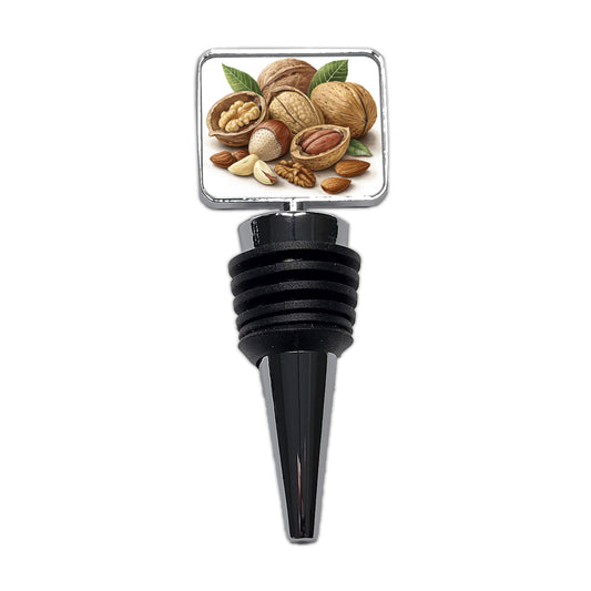 Walnuts Hazelnuts Almonds Brazil Nuts Wine Bottle Stopper