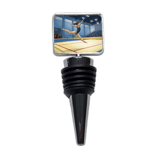 Women's Gymnastics Floor Routine Wine Bottle Stopper