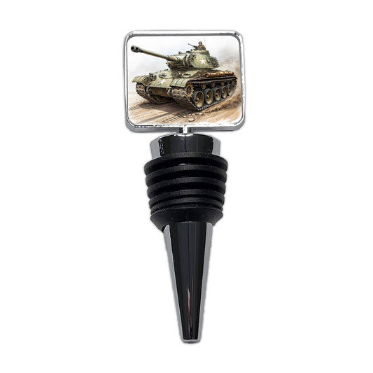 WWII M26 Pershing US Heavy Tank Wine Bottle Stopper