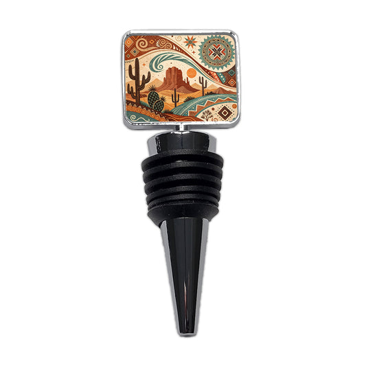 Abstract Southwestern Design Wine Bottle Stopper