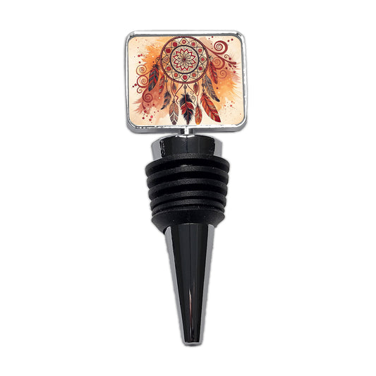 Abstract Southwestern Dream Catcher Design Wine Bottle Stopper