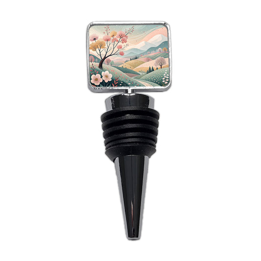 Abstract Spring Landscape Wine Bottle Stopper