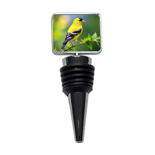 American Goldfinch Backyard Bird Wine Bottle Stopper