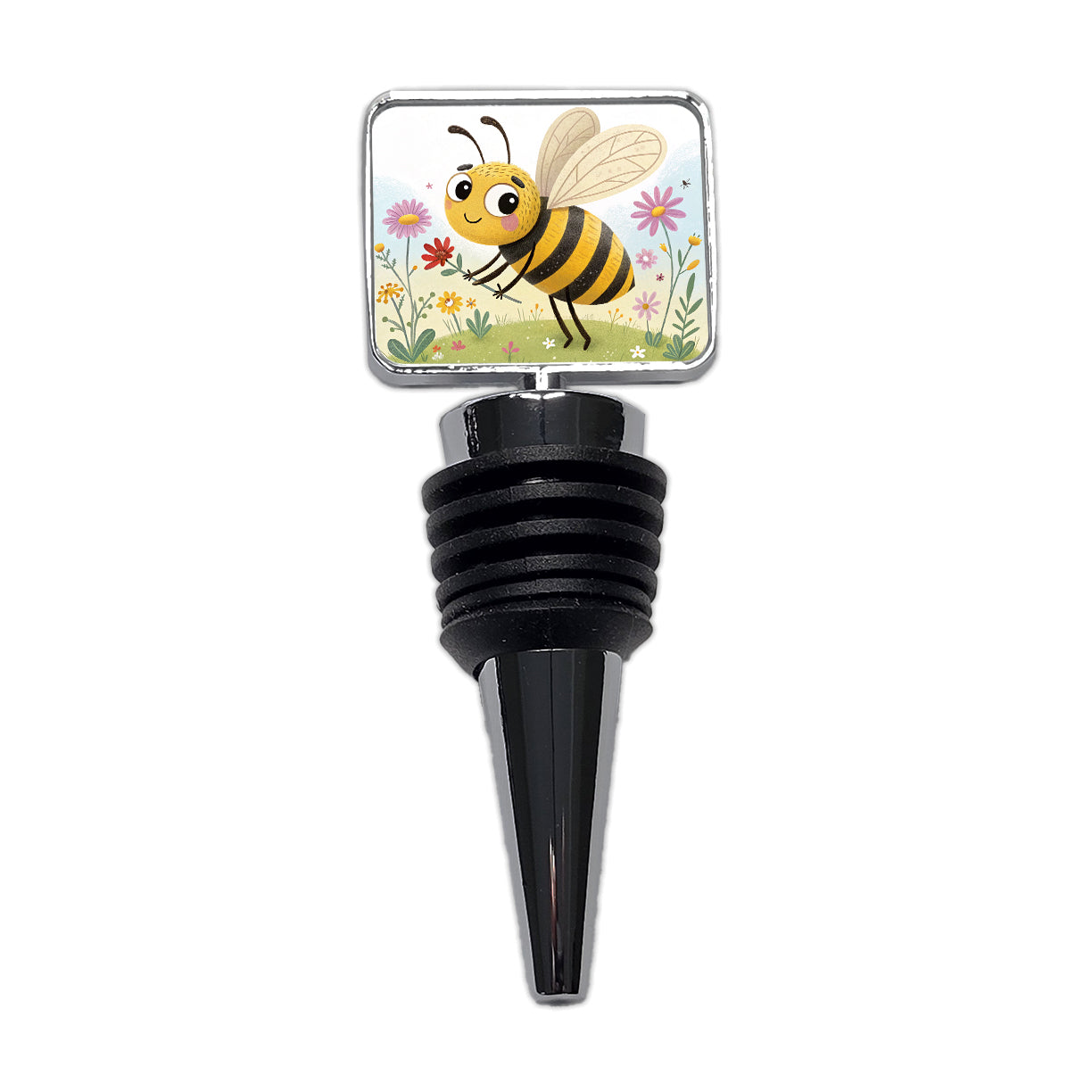 Bee Children's Illustration Style Wine Bottle Stopper