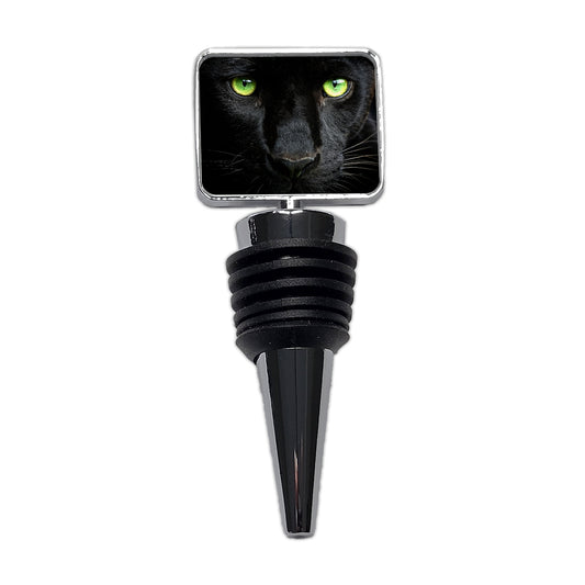 Black Panther Eyes Wine Bottle Stopper