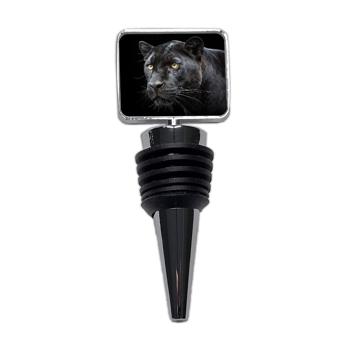 Black Panther Face Wine Bottle Stopper