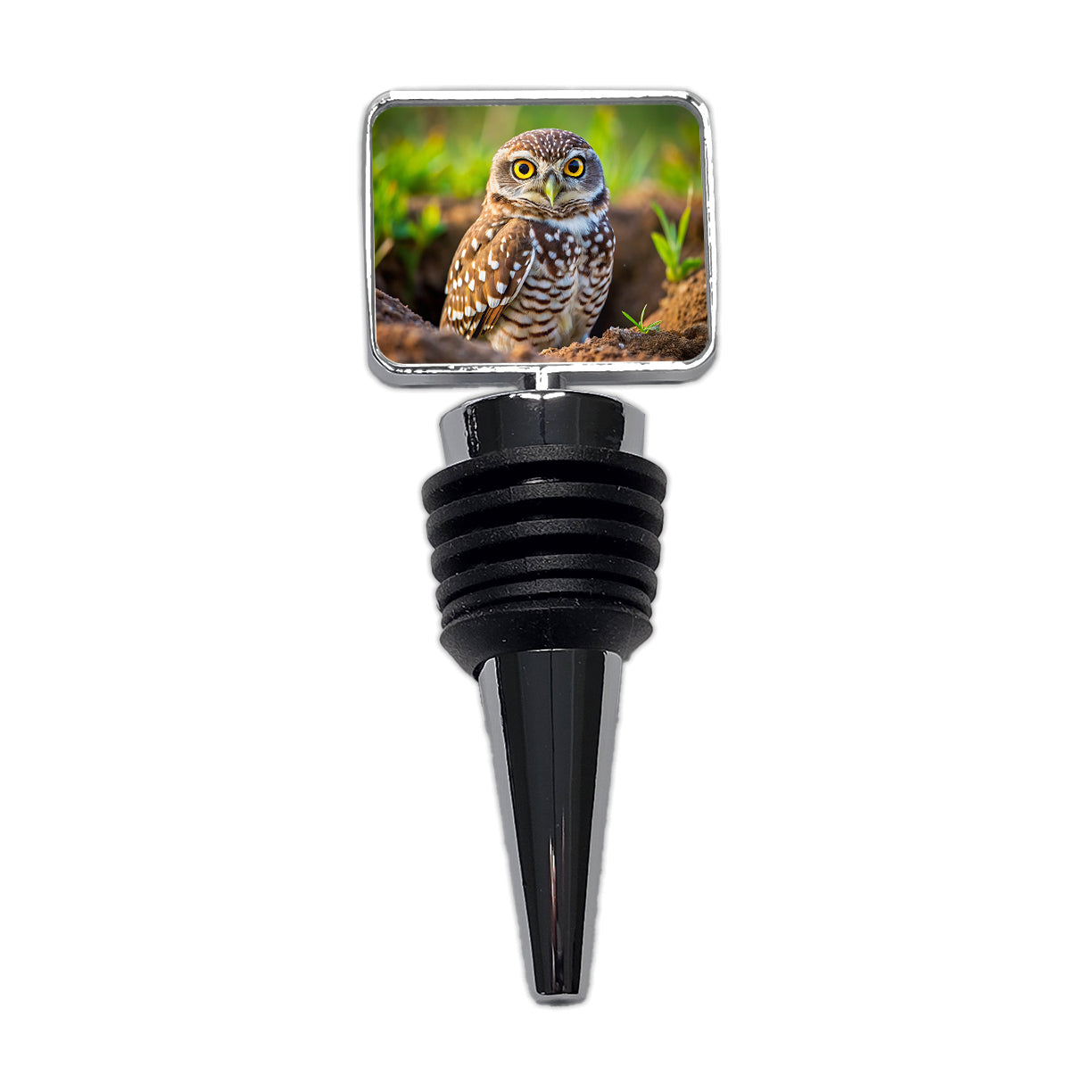 Burrowing Owl Raptor Bird Of Prey Wine Bottle Stopper