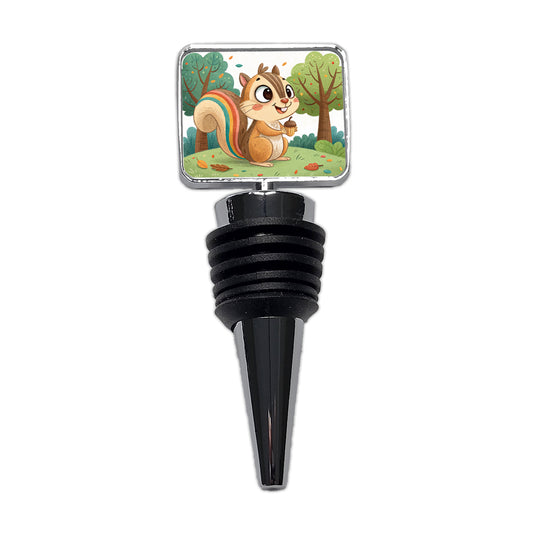 Chipmunk Children's Illustration Style Wine Bottle Stopper