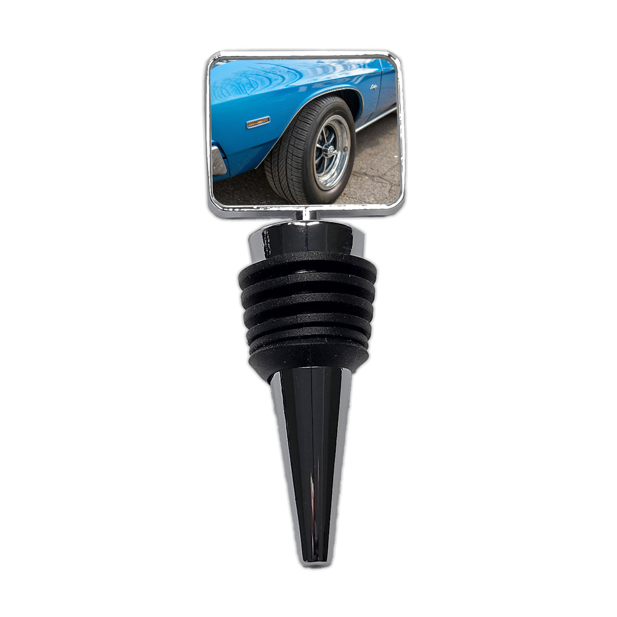 Classic Blue Muscle Car Wine Bottle Stopper