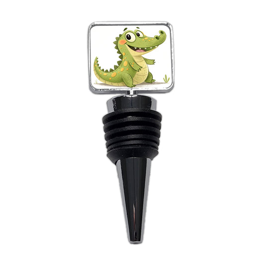 Crocodile Children's Illustration Style Wine Bottle Stopper