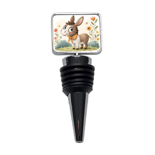 Donkey Children's Illustration Style Wine Bottle Stopper