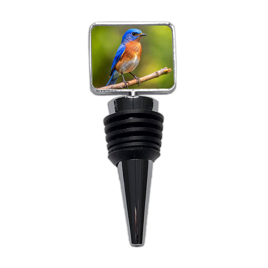 Eastern Bluebird Backyard Bird Wine Bottle Stopper