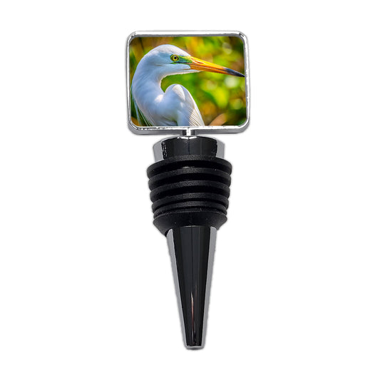 Egret Face Wine Bottle Stopper
