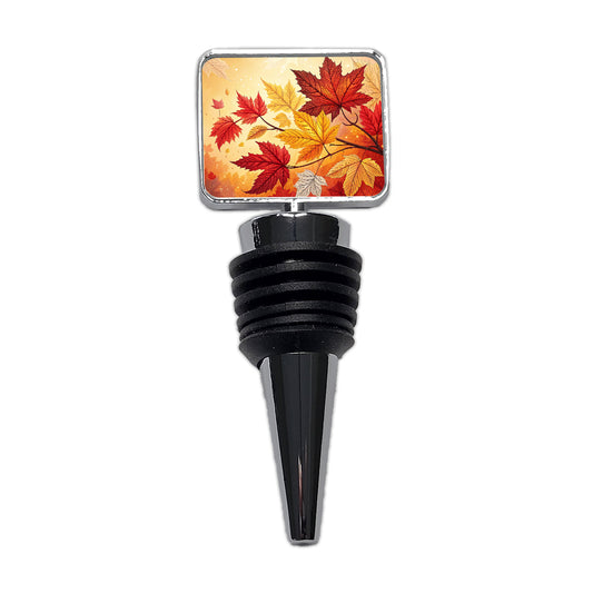 Fall Autumn Leaves Design Wine Bottle Stopper