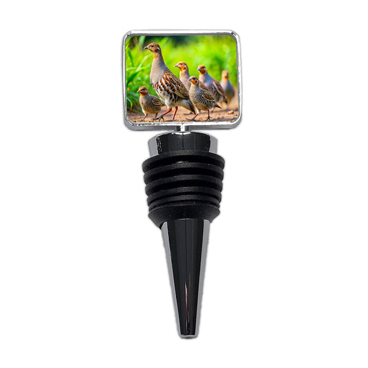 Family Of Partridge Birds Wine Bottle Stopper