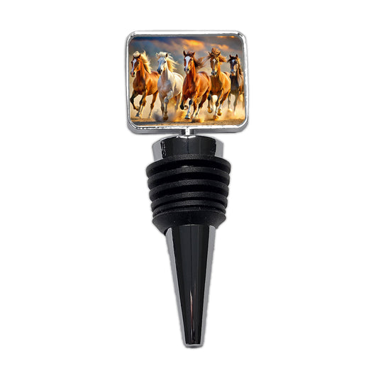 Galloping Horses Wine Bottle Stopper